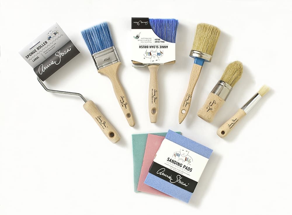 Annie Sloan Chalk Paint Roller, Brush and Sanding Pads selection